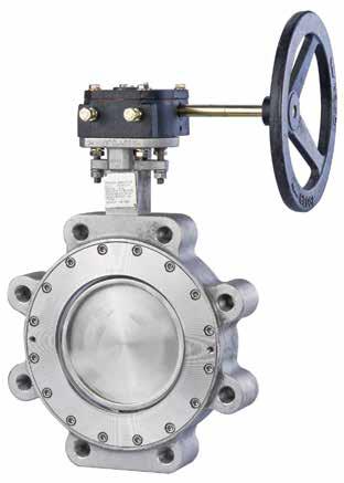 Figure HPA BUTTERFLY VALVES Features: Bi-directional Bubble-tight Shutoff Suitable for Saturated Steam Service to 150 PSI Angled Disc Available in Wafer (3 to 12 ) or Lug (3 to 24 ) Stocked in Carbon
