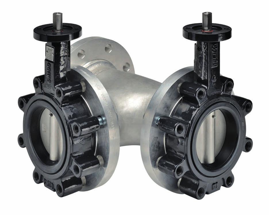 F7 H utterfly Valves 2 24 uctile Iron Lug ody Resilient Seat, 304 Stainless isc 200 psi (2 to 12 ) and 150 psi (14-30 ) bubble tight shut-off Long stem design allows for 2 insulation Valve