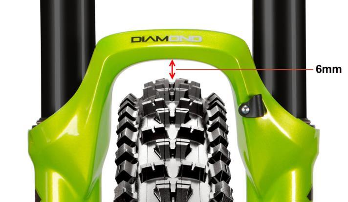 WARNING! DO NOT ROTATE THE AXLE LEVER WHILE IT IS IN THE CLOSED POSITION. THIS CAN CAUSE THE AXLE TO LOOSEN UP AND RESULT IN AN ACCIDENT, PERSONAL INJURY OR DEATH. The DVO Diamond is available in 27.