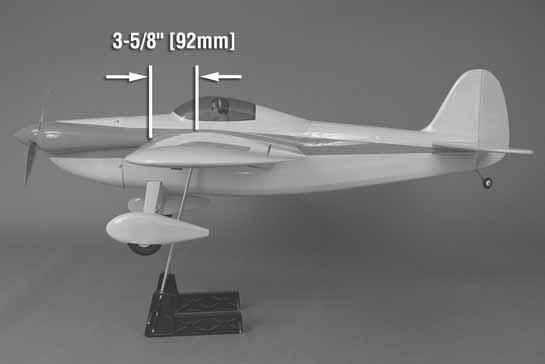 At this stage the model should be in ready-to-fl y condition with all of the systems in place including the engine or brushless motor, landing gear, and the radio system (and battery pack if