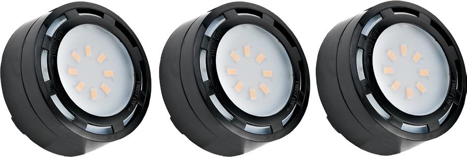 LED UNDERCABINET LIGHTING I 120V LED PUCK LIGHTS PL3 120V Internal Drivers LED-PLHT :: Built-in LED driver :: Surface or Recessed Mount :: Color Temperature: :: Available in three colors: white,