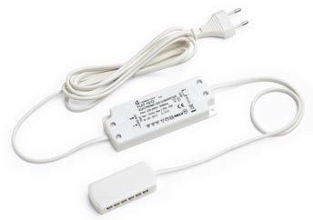 32 CONVERTERS FLAT 15/12 - for 12Vdc LED Code 0843301 Input 220-240Vac Output 12Vdc Power 1-15W Input wiring