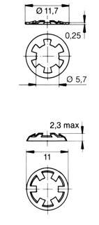 2700 Series Stud Installation Instructions Installation Dimensions Accessories Material / Finish Part No.