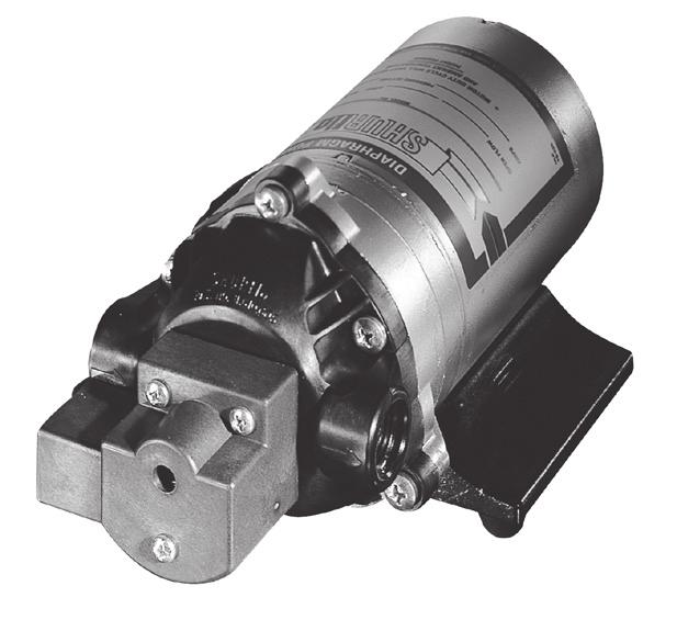 Shurflo 8000 Series Delivery Pumps are ideal for applications that require high pressure with flow rates up to 1.5 gpm [5.7 Lpm] and low amp draw.