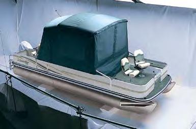 Double Bimini Camper enclosures not to be used when engine is running.