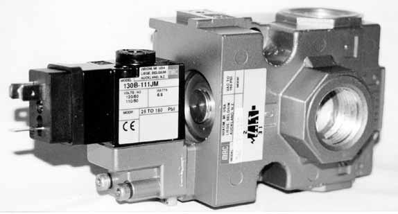 Large 3-Way IN-Stock MAC Valves 56 Series Individual Valves NC NO 56 Series dimensional drawings are located on page -1 10/60, 110/50 VAC Inline Valves with 3/4" NPT Ports Cv Pilot Type Connector