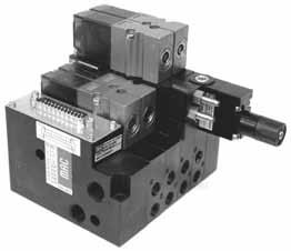 46 Series MAConnect Manifold Unit with Side Ports also suitable for use with 36 Series Plug-In Valves on page -8 46A-0MA-EC M-46006-01-01 M-46005-5- M-46005-5-=1705 Sample BOM for Drawing: Valve