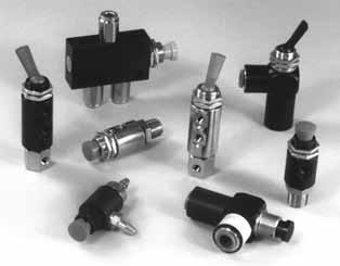 Miniature Pneumatic Valves General Specifications for Push Button and Toggle Valves Applications - Medical, Dental and industrial equipment. Operators - Push buttons and toggles.