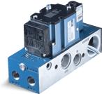 Direct solenoid and solenoid pilot operated valves Series 6300 Function Port size Flow (Max) Manifold mounting Series 4/2-4/3 G3/8 - G1/2 3000 Nl/min sub-base plug-in OPERTIONL ENEFITS 1.
