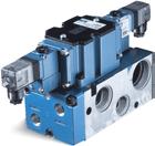 Direct solenoid and solenoid pilot operated valves Series 6500 Function Port size Flow (Max) Manifold mounting Series 4/2-4/3 G3/8 - G1/2 - G3/4 5100 Nl/min sub-base non plug-in OPERTIONL ENEFITS 1.