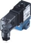 Direct solenoid and solenoid pilot operated valves Series 100 Function Port size Flow (Max) Individual mounting Series 3/2 NO-NC, 2/2 NO-NC G1/8 - G1/4 180 Nl/min inline OPERTIONL ENEFITS 1.
