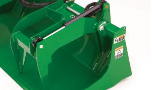 Attaching the grapples to your John Deere Loader is easy with Quik-change system. Just line up the loader s connecting points to the implement frame and lock in place.