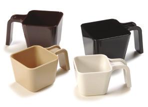 scooping on the bottom of bins, food pans, or other storage containers Made of durable, break-resistant polycarbonate Unique U-shaped handle helps keep hands away from food contact areas while
