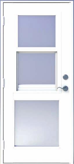 includes CGI s patented 3-point lock and stainless steel package along with an integrated single hung within the door panel.