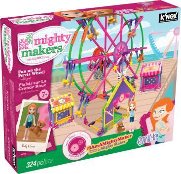 com and at toy Popular items from 2015 continuing in 2016 are: Up, Up and Away Building Set Fly high in the sky with Ava and her bird, Jay, with the Mighty Makers Up, Up and Away Building Set.