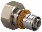 S-Press adapter - swivel nut Made of plated brass, with press sleeve and flat sealing washer. Detachable BSP screw fitting. 16x½ FT 1015270 10 11.57 16x¾ FT 1015274 10 12.52 20x½ FT 1015283 10 13.