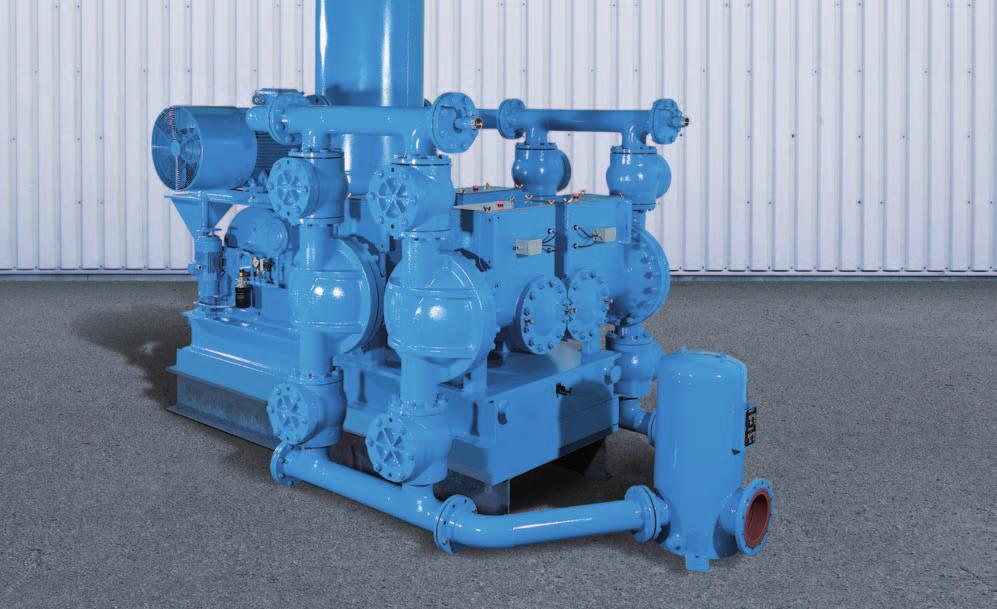 ABEL HMQ Hydraulic Quadruplex Diaphragm Pumps Performance range: up to 800 m³/h (3,522 GPM); up to 25.