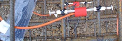 If diaphragm wall cages are to be installed in two sections, gauge cables in the lower cage would be
