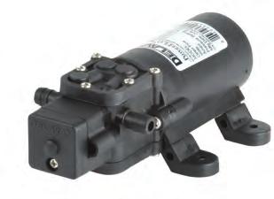 2200 SERIES 2200-201 1.0 GPM PUMP / 3/8 Hose Barb Motor: Type: 12V DC permanent magnet, thermally protected, splashproof. Connection: 2200-101: 18 AWG 9" long 2200-201: 18 AWG, 4.