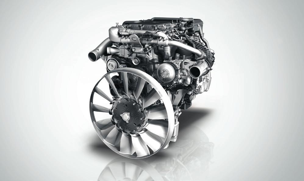 From the engines and the cooling system through to the Turbo Retarder Clutch and the Mercedes PowerShift 3 16-speed automated transmission system all of the components for the Actros SLT and Arocs