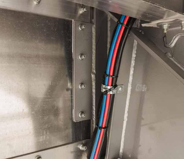 FEATURES IN-LINE AIR FILTER PLUMBING & WIRING STAKE POCKETS