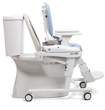 OVER Wheel the HTS over toilets of nearly any size and style,