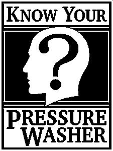 KNOW YOUR PRESSURE WASHER Read this owner s manual and safety rules before operating your high pressure washer.