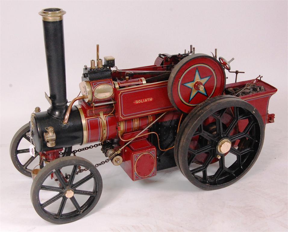135 From Maxitrak, Kent, 3 inch (quarter scale), Aveling and Porter, single cylinder light road locomotive, 2 speed, with characteristic cast wheels, deep water tanks each side, solid flywheel,
