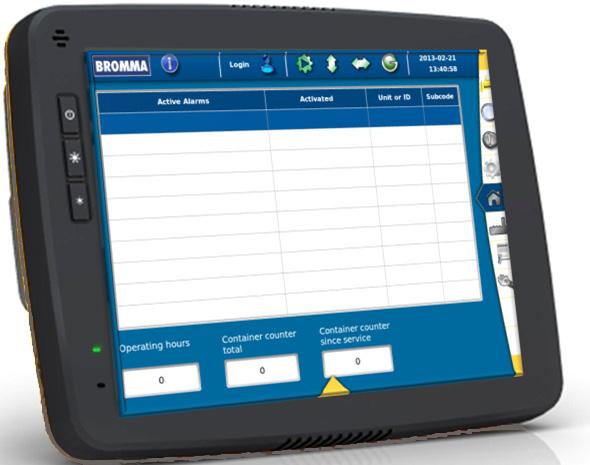 Monitoring and Diagnostic System SCS 4 For monitoring and diagnosing, the YSX40E can be equipped with the SCS 4 Spreader Control System (option).