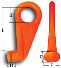 The Container Lifting Lugs lock into the Corner Castings of shipping containers Model Dimensions WLL Weight Product (inches) lbs lbs/pc Code L B H F G VL Left Hand 7.60 2.80 1.00 3.00 8.80 27,500 8.