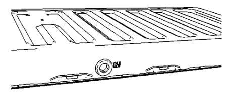 11. Locate the supplied Template Sheet for the Endgate and Pickup Box Sill. Note: For Model Year 2009 and forward, some vehicles may already have a flanged hole, in this location.