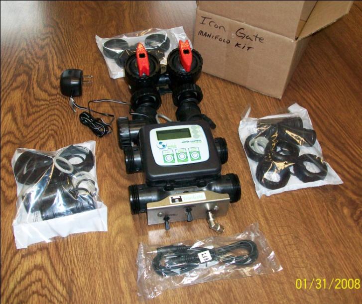 Iron Gate Air Pump System Instructions Description The Iron Gate Air Pump System consists of the Iron Gate Manifold Kit (Figures 1 and 2), the Auto Air Pump and Accessories (Figures 3 8), the Air