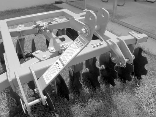 Top Link Connection Figure 1. Category 1 Mounting Pins 3. Attach the tractor's top link to the top of the disc harrow s A-frame bars. 4.