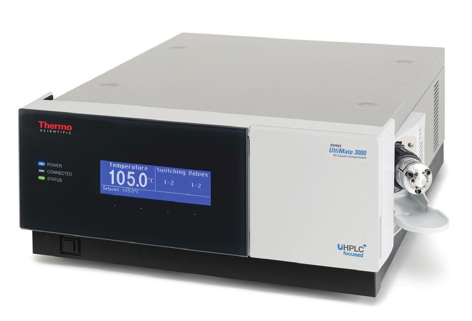 chromatography Thermo Scientific Dionex UltiMate 3000 Thermostatted Column Compartment Product Specifications Thermo Scientific Dionex UltiMate 3000 products are UHPLC compatible by design,