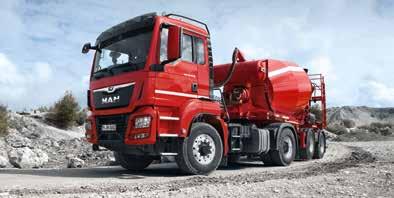 for 8x4 (weight optimised) Variable axle load ratio for chassis with a trailig or leadig axle for optimum tractio Whe it comes to trasportig cocrete from the mixig plat to the costructio site, speed,