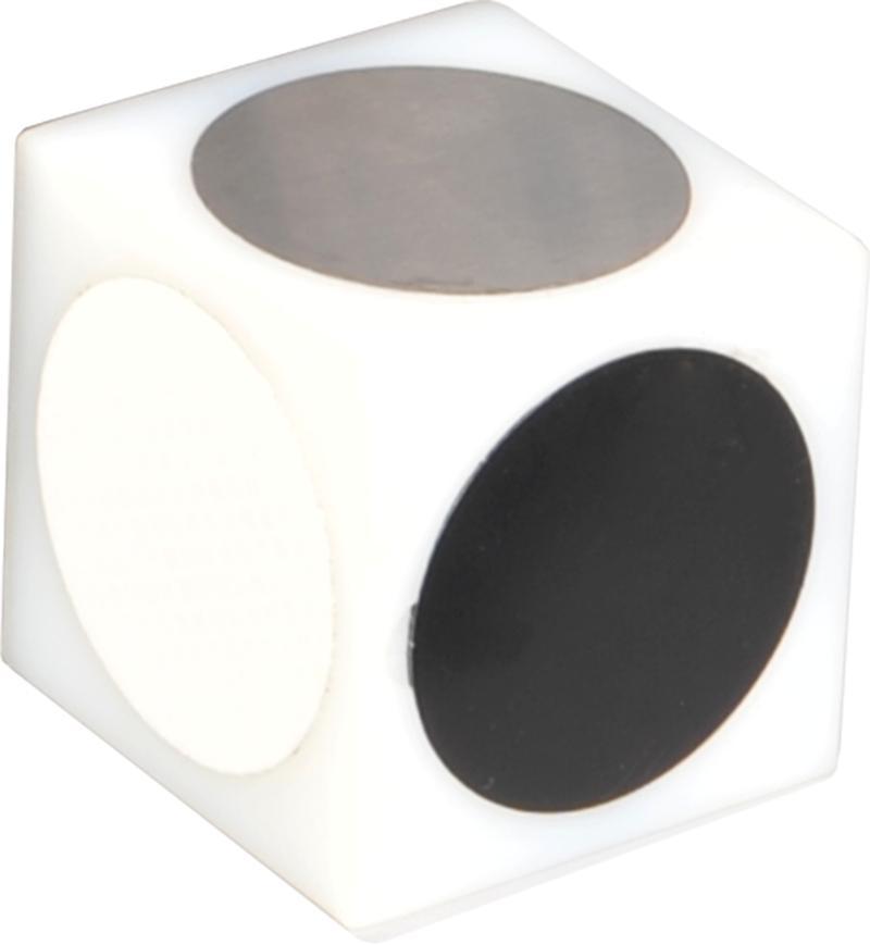 Reflective Block 6396-00 The Reflective Block consists of a block with various types of reflection surfaces: white, black, shiny metallic, matte black metallic, and retroreflective.