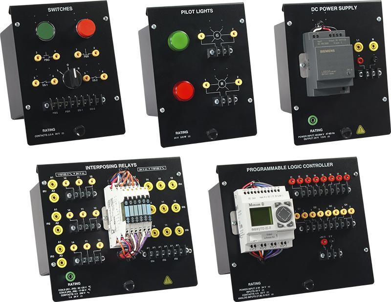 Programmable Logic Controller Training System (add-on to 8036-1 or 8036-E) 8036-20 The Programmable Logic Controller Training System introduces students to the use of PLCs for motor control.