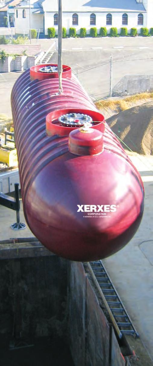 Xerxes Fiberglass Tanks A proven tank choice for the petroleum industry After years of installing bare steel underground storage tanks for gasoline and diesel fuel, in the 1960s companies began to
