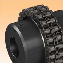 GC - chain coupling: technical data Made in steel fully turned with standard treatment of phospha ng. Negligible power loss, absorbed by the coupling. Simple manufacturing. Hardening of hub teeth.