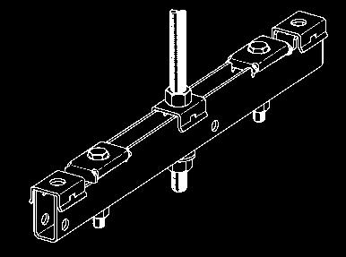 at least once to each tray section. ccepts #6 WG to 250 MCM. Support Bracket Designed for center hung or trapeze supports.