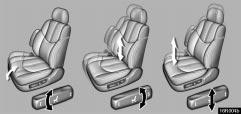 Adjusting seat cushion angle and height (driver s seat only) Adjusting lumbar support (driver s