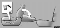 2 Push the seat position control switch upward to raise the seat (driver s seat only).