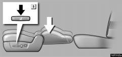 REAR SEATS 16R102a Sliding and reclining rear seats 16R283 5 Push the seat position control switch downward to lower the seat at the same level as the rear seat (driver s seat only).