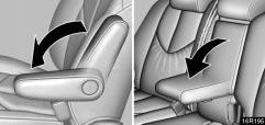 CAUTION When returning the seatback to the upright position, observe the following precautions in order to prevent personal injury in a collision or sudden stop: Make sure the seat is securely locked