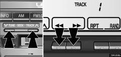 (f) Selecting a desired track (g) Repeating a track or a disc 20R036b 20R037a TRACK button: Use for direct access to a desired track.