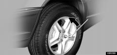 Always loosen the wheel nuts before raising the vehicle. Turn the wheel nuts counterclockwise to loosen them.