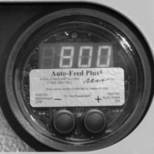 The Auto-Feed Plus monitors the engine RPM and controls the feed system based on this information.