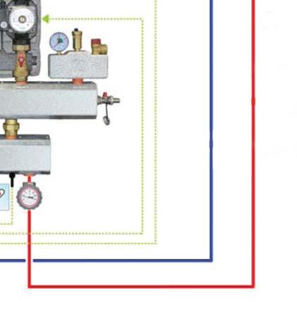 All pump stations for heating circuits are equipped with high-efficiency pumps.