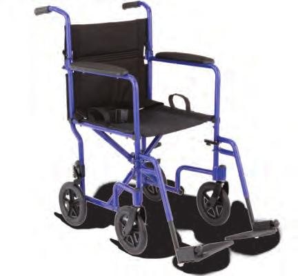 Aluminum Transport with 8" rear wheels wheelchairs Transport 300 lb 136 kg < weight capacity MDS808200ABE Features Lifetime warranty on frame 8" (20.