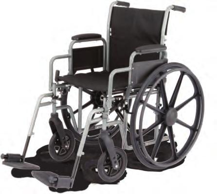 K3 Basic wheelchairs Lightweight 300 lb 136 kg weight capacity > Features Durable, tig-welded frame with gray powder coat finish Notched stainless steel ratchet bar locks the elevating legrests